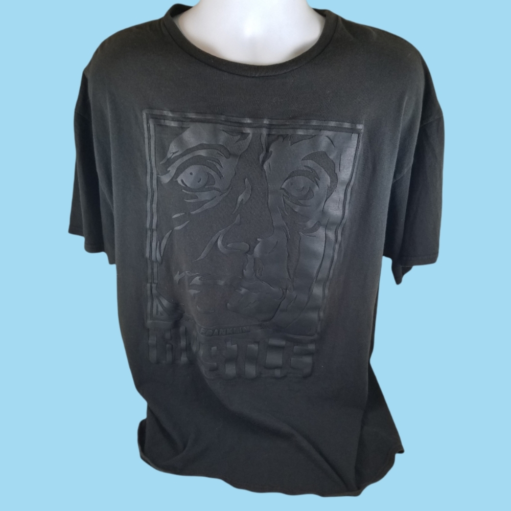 Mens Entitee Brand Benjamin Franklin Hustle Black Tee Shirt $100 Bill Size XXL